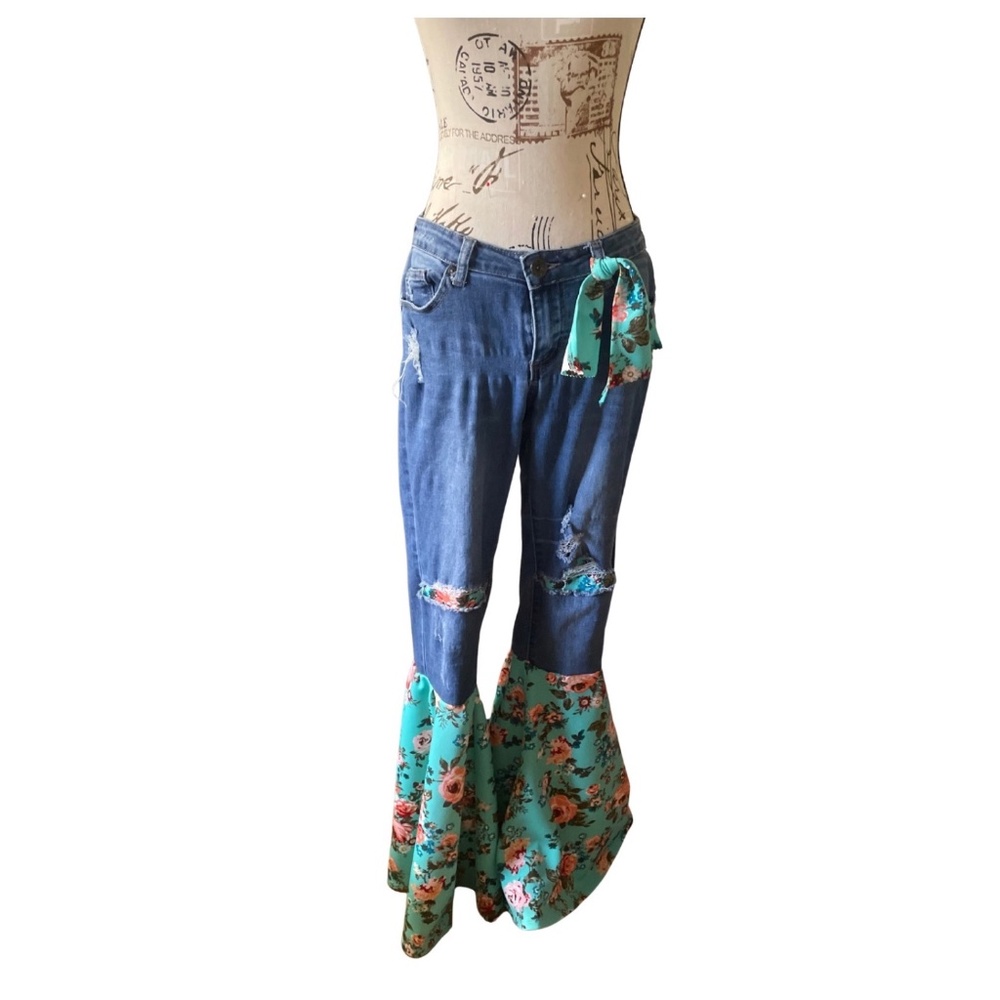 Handmade handcrafted  reimagined women’s jeans